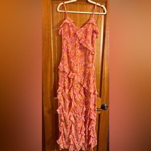 American Eagle Outfitters Pink Floral Maxi Dress